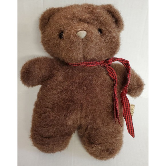 Vintage Applause Dark Brown Teddy Bear Plush Taffy Teddy Stuffed Animal Toy 11" - Picture 1 of 3